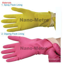 NMSAFETY Spray flocklined household latex gloves/working glove length 30cm